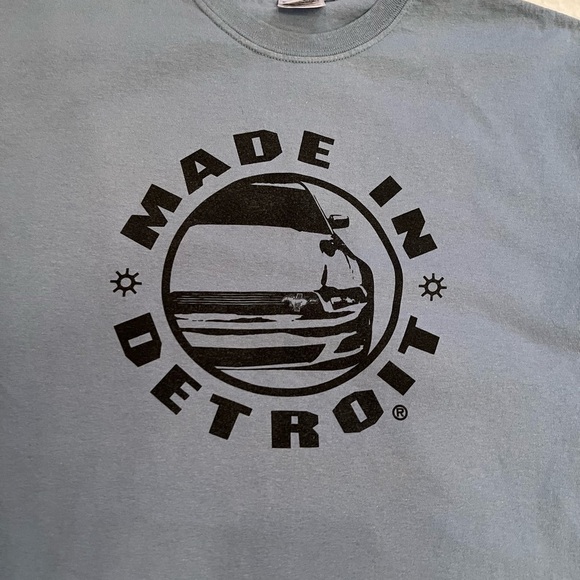 Made In Detroit Ford Mustang T-Shirt Blue- Men’s Medium - Picture 6 of 6